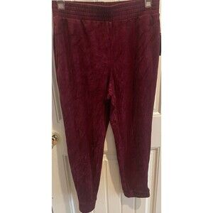 NWT Wild Fable Women's Burgundy High-Rise Velour Jogger Pants M Velvet
